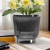 Self-Watering Pot for Indoor Transparent Hydroponics Draining Planter Flower Pots with Deep Reservoir for African Violets Orchid