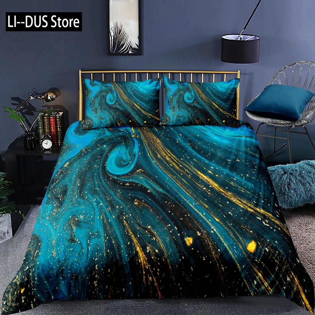 Luxury Black Marble Duvet Cover Set 3d Digital Printing Fashion Marbling Comforter Cover Design Bedding Sets Bed Set