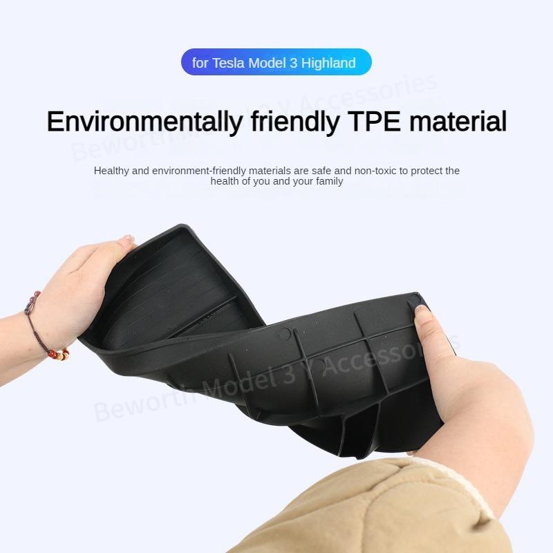 Für Tesla Model 3+ Highland Armaturenbrett ETC Halterung Ablage Aufbewahrungsbox TPE Instrumentenbrett Taschentuchbox Polster 2025 Model3 Zubehör
