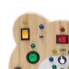 Toy Wooden Busy Board, Fine Motor Skills, Development Toy, Sensory Board LED Switch for 2 3 4
