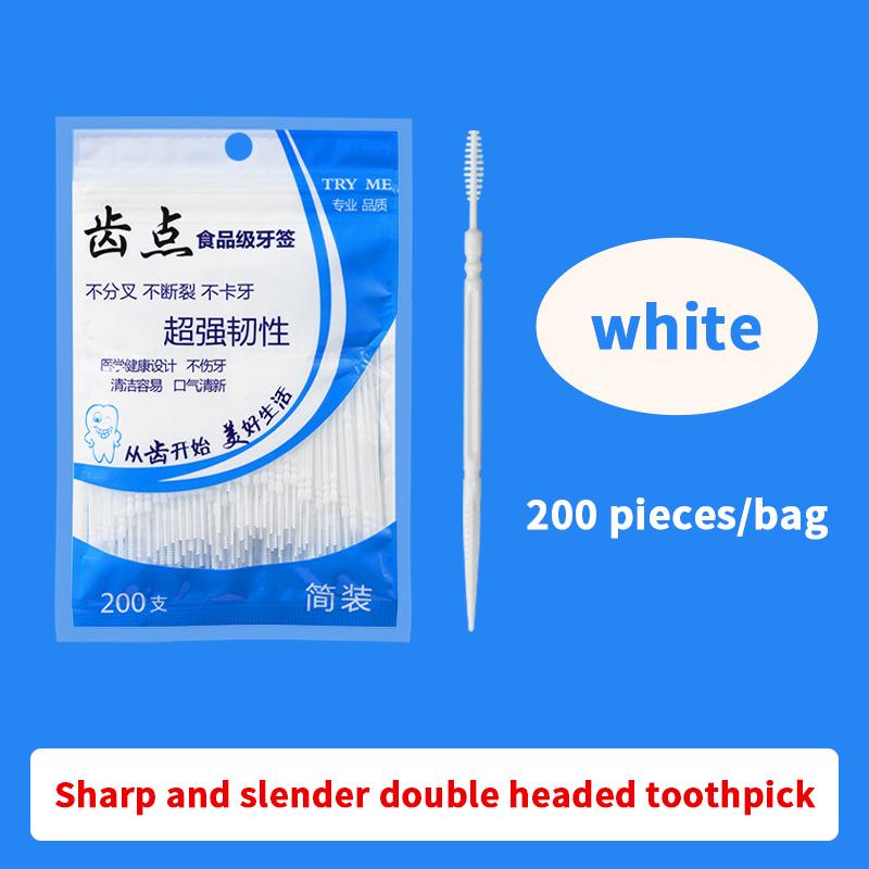 100/200 Stück Einweg-Familien-Doppelkopf Hochwertige Personalisierte Kreative Fruchtspieße Tragbare Ultrafeine Zahnstocher