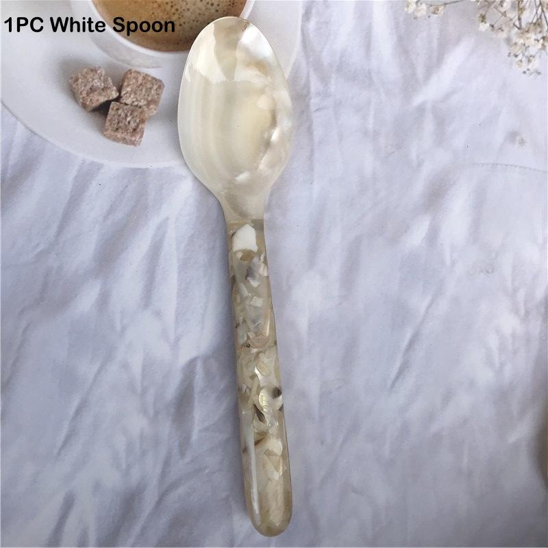 Shell Spoon Crushed Fork Coffee Ice Cream Cake Shell Fork Caviar Small Spoon Household Fruit Fork Kitchen Supplies