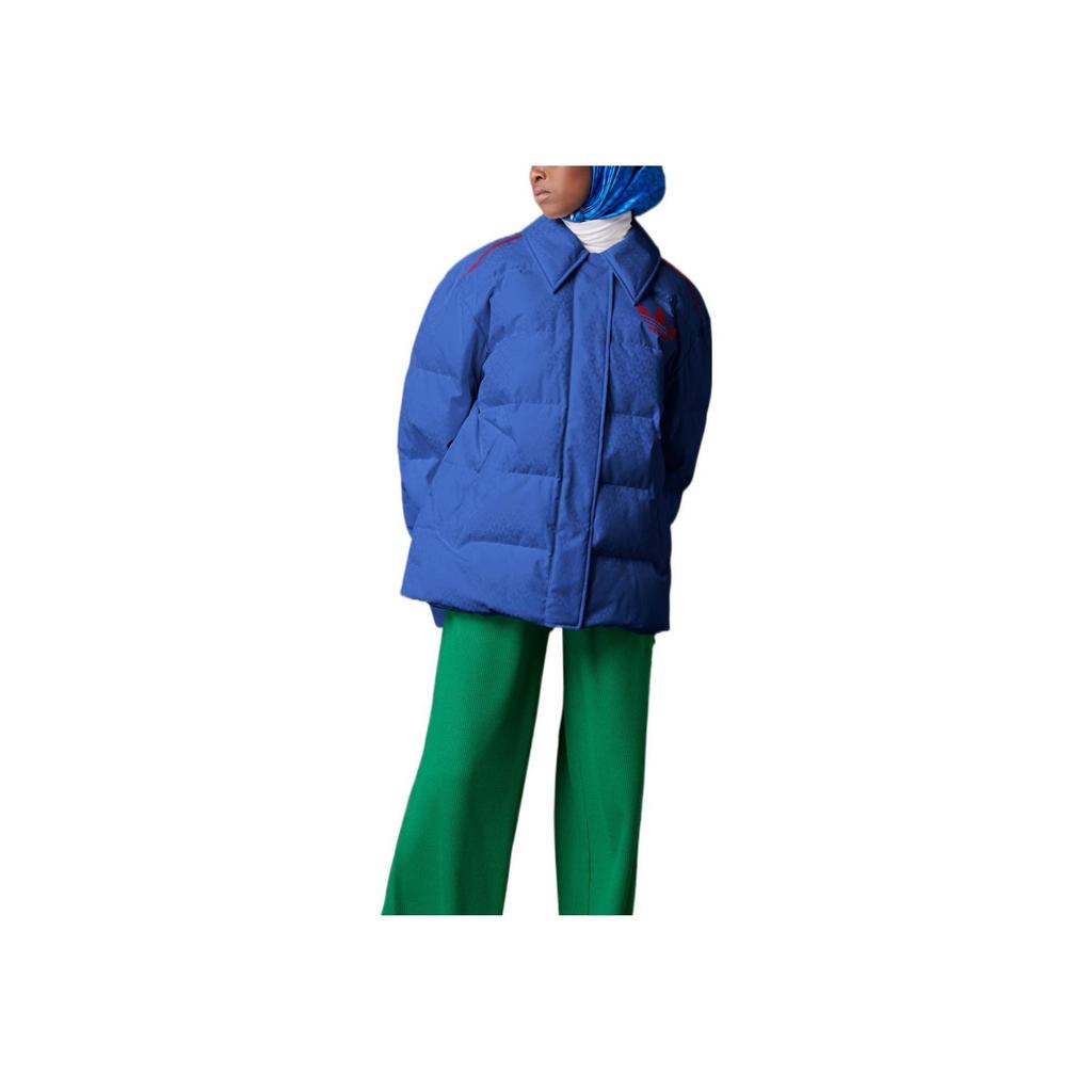 Adidas Originals Monogram Puffer Jacket Women Outerwear Blue IB2023