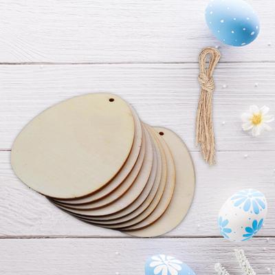 Colorful Hanging Wooden Easter Egg Decorations