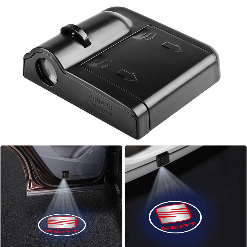 For Seat FR Altea Tarraco Leon Ibiza Arosa Ateca Cordoba Exeo Toledo Car HD Projector Lamp Car Door Welcome Light LED Decoration Ibz023