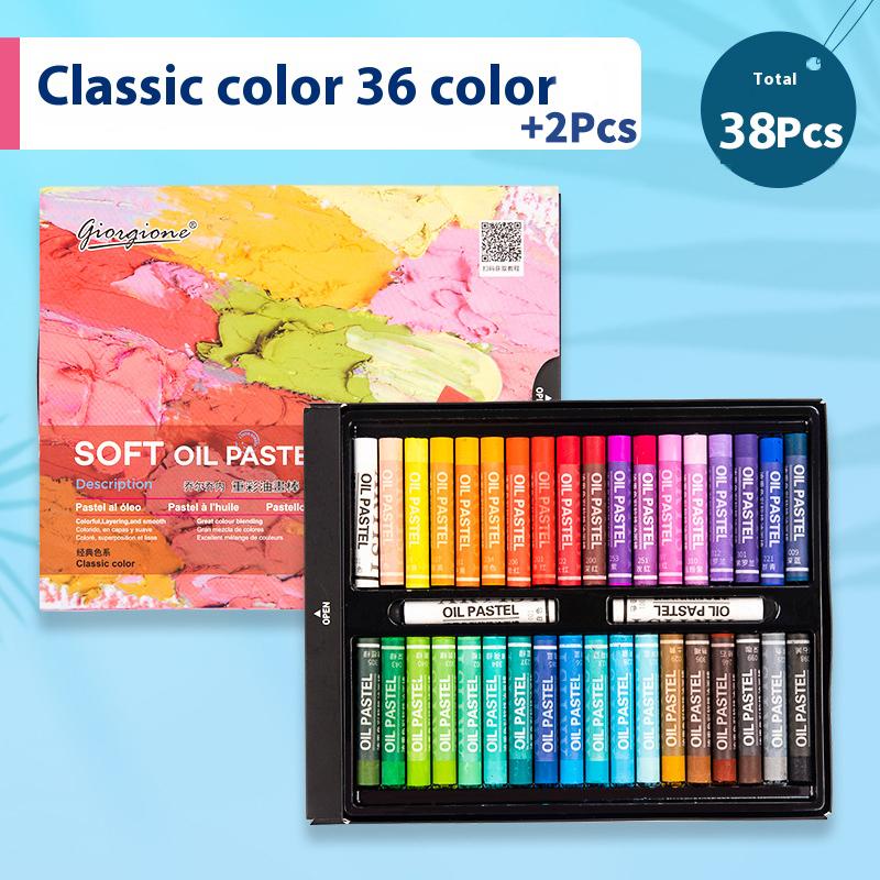 12/25/38/50 Colors Soft Oil Pastels For Kids Artists Art Drawing Blending Non-Toxic Heavy Color Crayons Painting Sticks Full Set