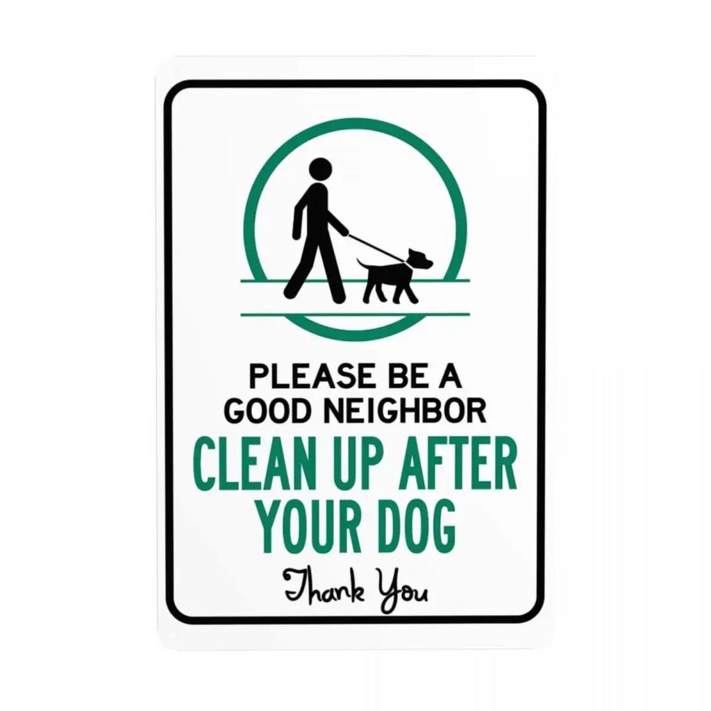NO Dogs Allowed Metal Tin Sign Retro No Dog Poop Sign Tin Decorative Signs Plaques Club Cafe Restaurant Man Cave Bar Metal Plate