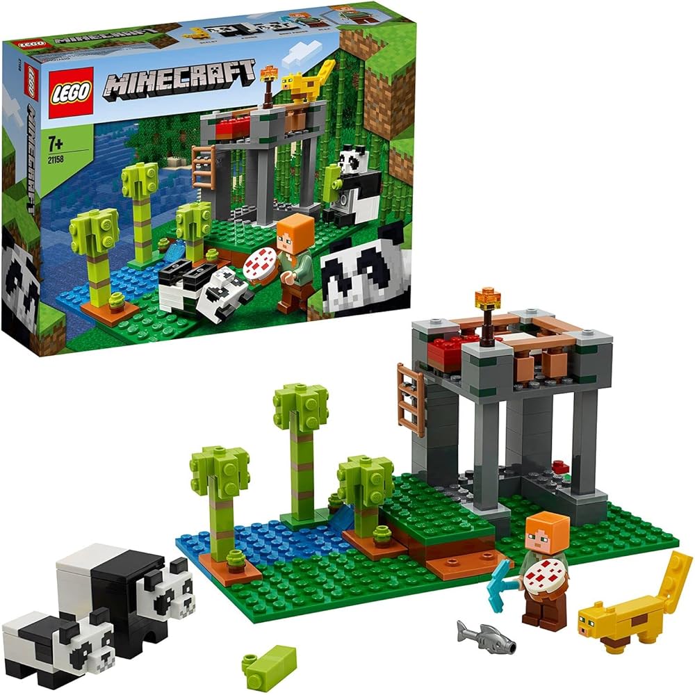 LEGO Minecraft Panda Nursery 21158 Building Blocks Toy for Kids Age 7 and Up
