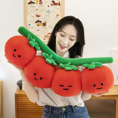 Boneca Fofa de Tomate Brinquedo de Pelúcia Boneca Série Planta Boneca Simulação Tomate Almofada para Dormir para Criança