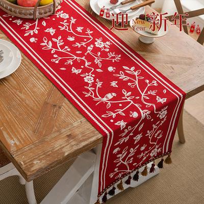 Table Flag, Year Of The Snake, Festive Atmosphere, Coffee Table Long Flag Cloth, Spring Festival Chinese New Year Fabric Decoration Table Cloth