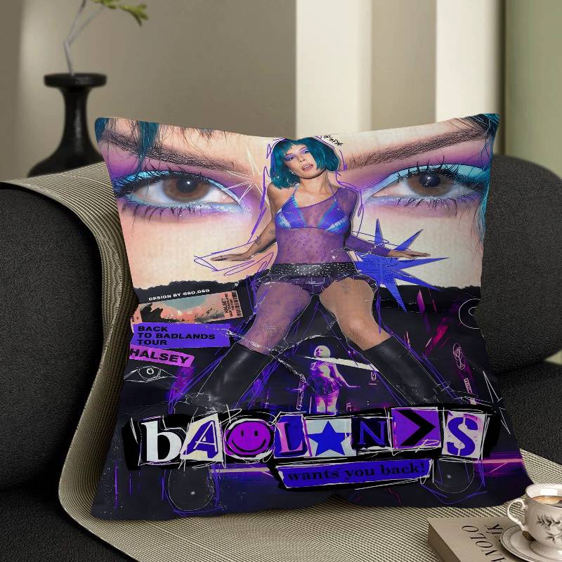 

Pop Singer Hhalsey Cushion Cover Polyester Sofa Cushions Decorative Throw Pillows Home Decoration Pillowcover 30x30 cm