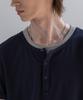 Dekkoloso Easy Layered Henley Neck Short Sleeve T-Shirt [Navy]