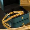 Colorful Geometric Zircon Crystal Bracelet Women Men Minimalist Fashion Jewelry Electroplated Non-Fade