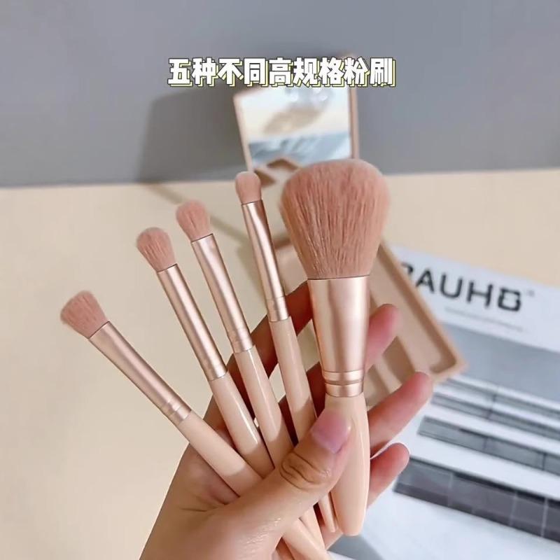 Pcs Makeup Brush Set With Mirror Portable Travel Size