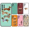 Cute Dachshund Sausage Dog Case For OPPO A78 A98 A58 A15 A17 A77 A5 A9 A53 A96 A76 A16 A54 A74 A94 A52 A72 A79 A57S