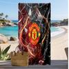Manchester United Bedrucktes Strandtuch Schnelltrocknend Weiches Handtuch Tragbare Große Rechteckige Stranddecke für Reisen Schwimmbad