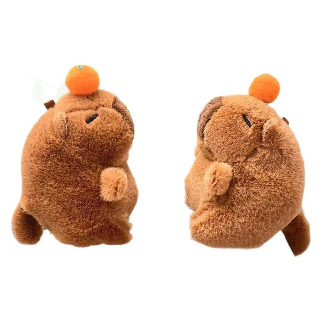 Soft Capybara Super Plush Doll With Pull Tail For Fun Keychain And Bag Decoration