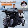 Universal Electric Tricycle Scooter Windshield & Thickened Velvet Windproof Cover