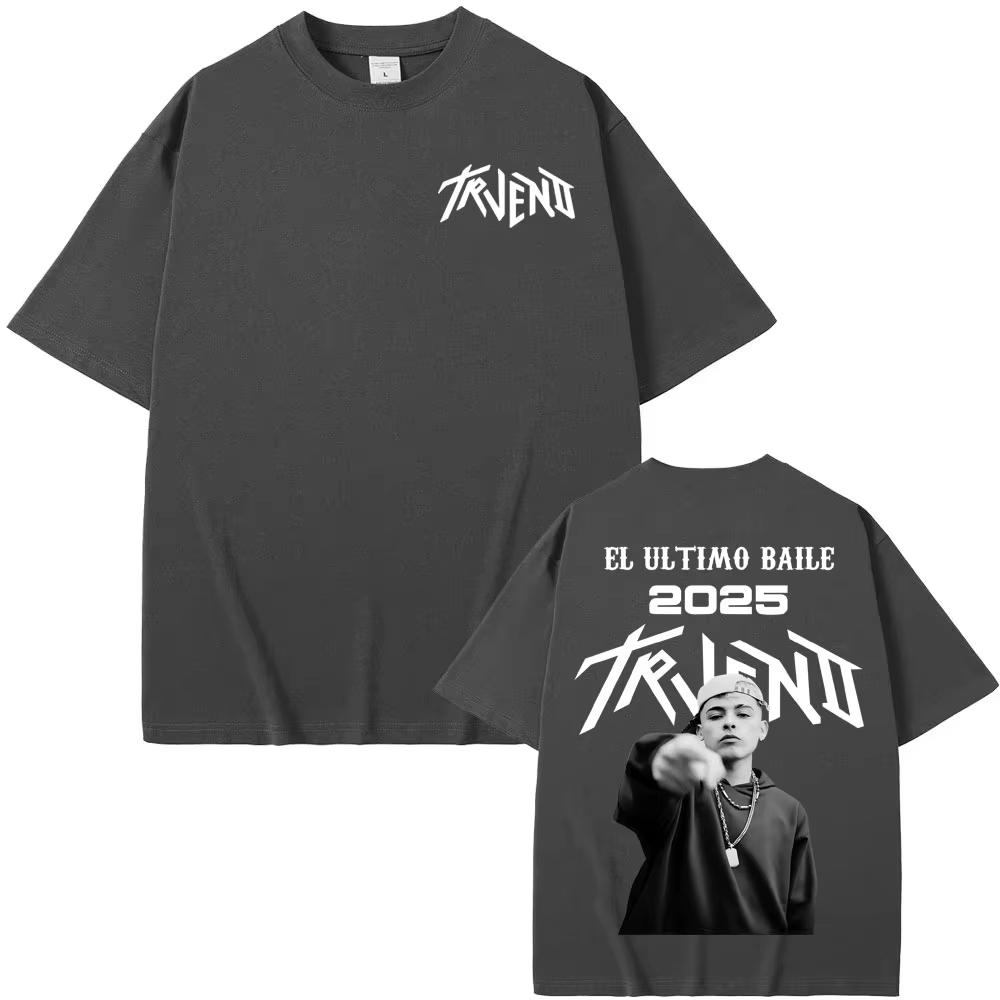 Rapper Trueno El Ultimo Balie 2025 World Tour T Shirt Men's Clothing Fashion Hip Hop Street T Shirts Casual Women Cotton T-shirt