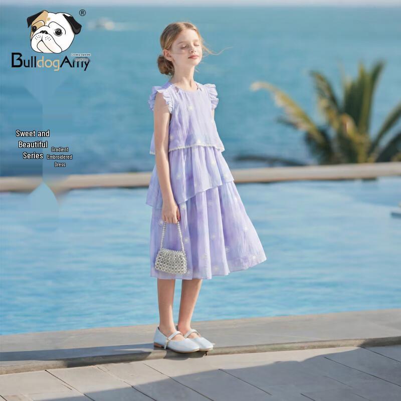 CHANZUIGOU Girls Floral Chiffon A-Line Dress 130 cm
