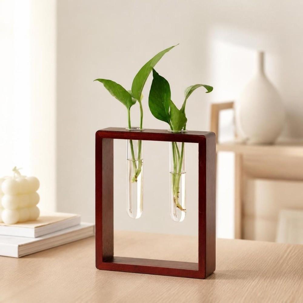Minimalist Glass Tube Vase Home Decoration Hydroponic Flowerpot Water Plant Tube Stand Living Room