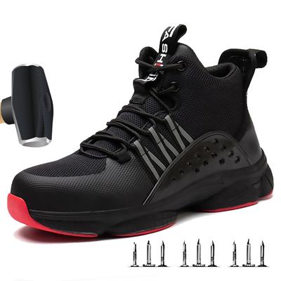 Men Work Boots Indestructible Safety Shoes Men Steel Toe Shoes Puncture-Proof Work Sneakers for Men Durable Footwear