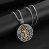 Retro Nordic Ethnic Tree of Life Pendant World Tree Necklace Pendant Men's Punk Trend Lucky Amulet Jewelry