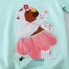 2025 Spring/Autumn Girls' Cartoon Cotton Sweatshirt with Round Neck