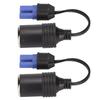 2pcs EC5 Cigarette Lighter Socket Car Female Converter for 12V Car Battery Booster