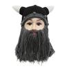 2 PCS Funny Knit Beard Mustache Beanie Hat Winter Fall for Parent-Child Cosplay