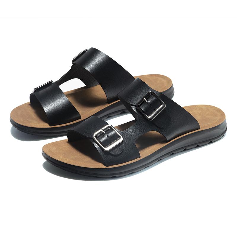 

Повседневная мужская обувь для улицы Летний дышащий и удобный дизайн в стиле Для повседневной носки по улицам и на пляже Классическая обувь для взрослых Новинка 44 чёрный