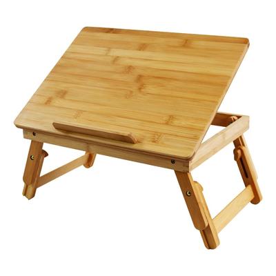 WKWKER Mesa de Computador Dobrável de Bambu com Altura Ajustável Dobrável e Mesa Bandeja de Trabalho para Computador PC de Cabeceira, Chabudai, Pernas,