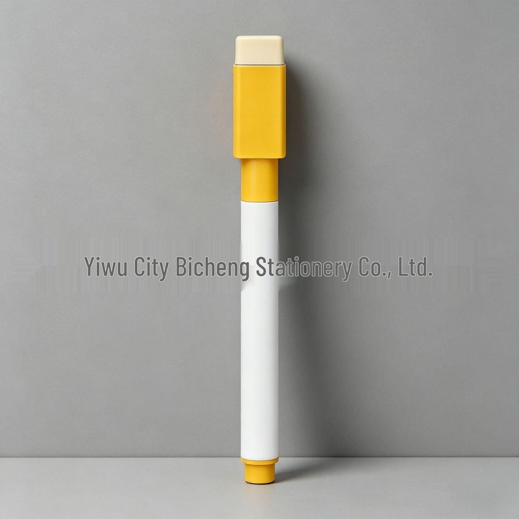 Magnetic Erasable Whiteboard Marker Pens for Kids and Teachers - Water-Based, Black with Brush, Easy to Erase