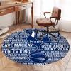 Custom Name Tottenham Hotspur Printed Round Rug Carpet Chair Rug Area Rug Entryway Doormats,for Office Chair Living Room Bedroom Kitchen Room.