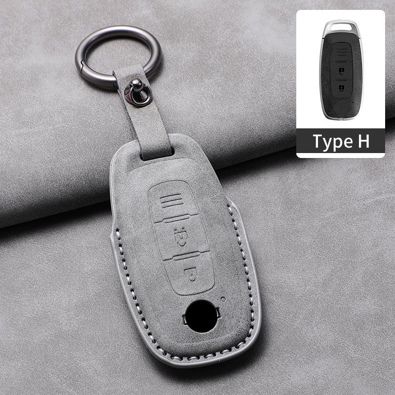 

Car Shell Fob For Nissan X-trail T33 Qashqai J12 Teana Altima Ariya 2022 2023 Leather Key Case Cover Holder Keychain Accessories