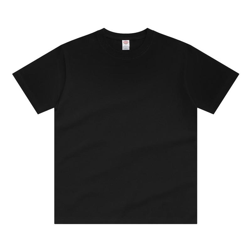 250g Pure Cotton Heavyweight Short-Sleeve Solid Color Loose T-Shirt - Niche Japanese-Style Trend