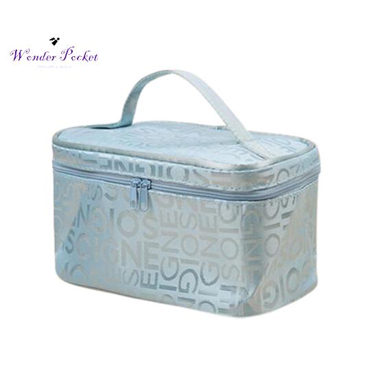 Przydatny przenośny organizer na przybory toaletowe z paskiem na rękę, odporny na wilgoć