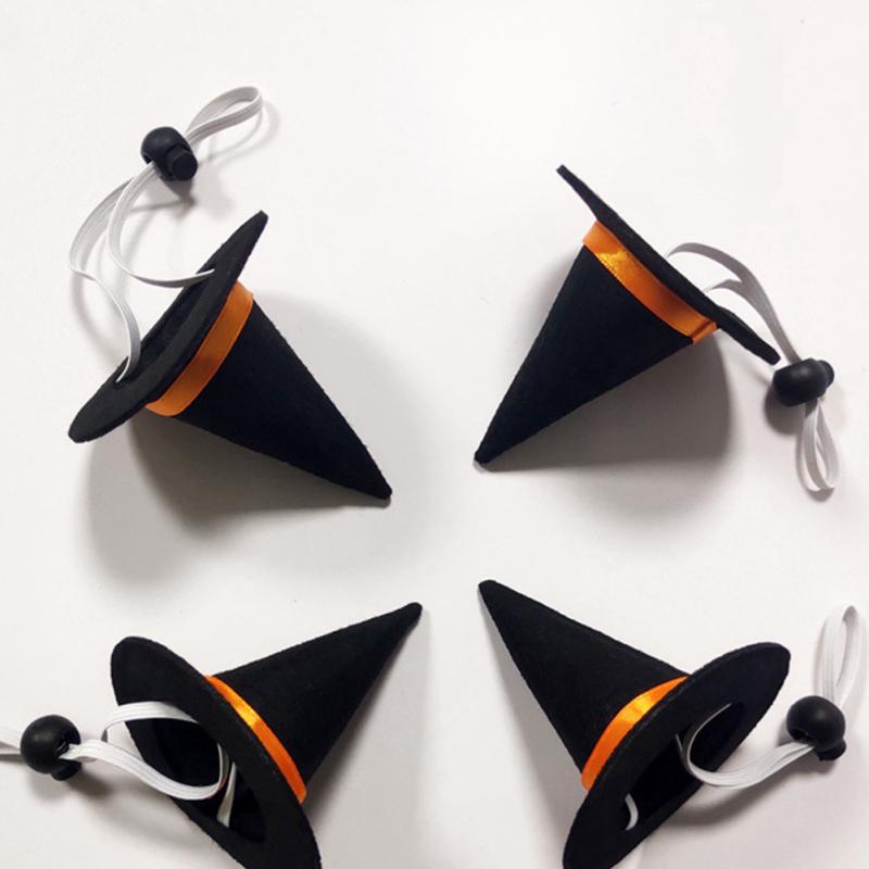 Haustier Filz Hexen Zauberer Hut Mit Elastischem Band Tragbarer Magischer Dekorationshut Für Halloween Partys