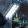 Najmocniejsze Zewnętrzne Lampy Solarnie 3 Tryby Pilot LED Słoneczne Oświetlenie Uliczne 720 LED Wodoodporna Lampa Ogrodowa do Domu i Podwórka