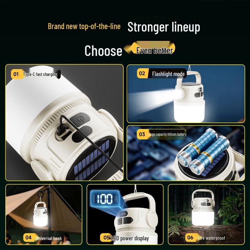 Solar Rechargeable Outdoor Camping Lantern