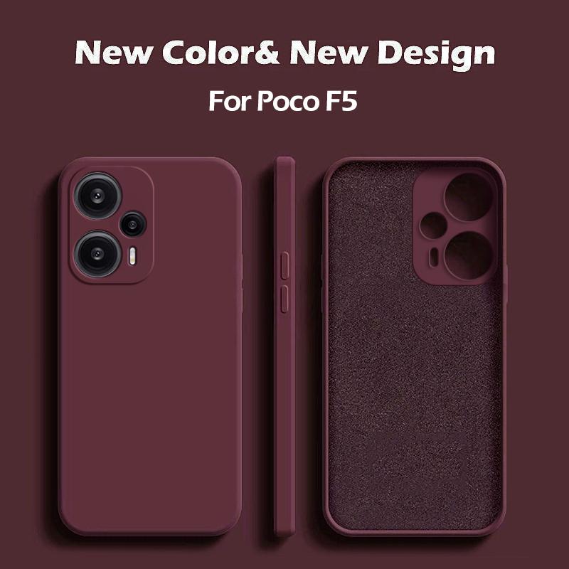 

Poco F5 Poco F 5 PocoF5 Чехол квадратный жидкий силиконовый чехол для телефона Xiaomi Poco F5 Poco F 5 PocoF5 противоударный задний чехол