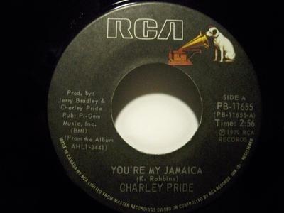 7inch Record CHARLEY PRIDE - You're My Jamaica / Let Me Have A C PB11655 RCA 1979 Canada Country/Folk Used