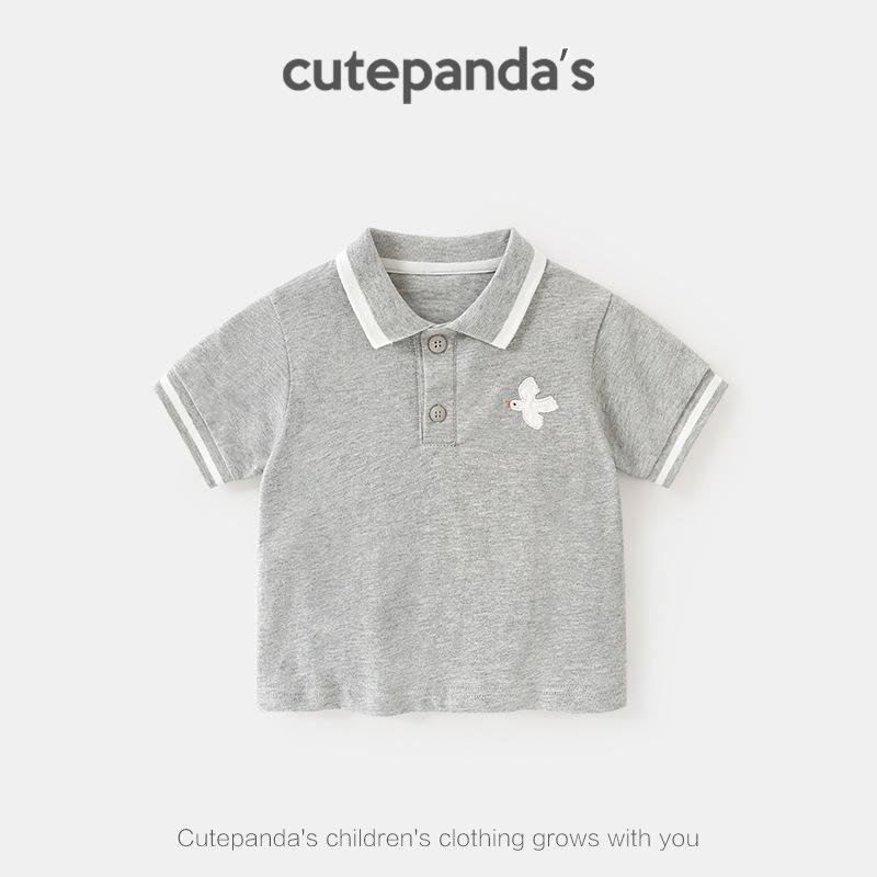 

Одежда для малышей, повседневные футболки с короткими рукавами, летние рубашки-поло для мальчиков, детские топы для девочек, летние 120cm