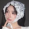 Pastoral Floral Knitted Headband Cotton Bohemian Hair Band Fashion Crochet Bandana  Sunscreen