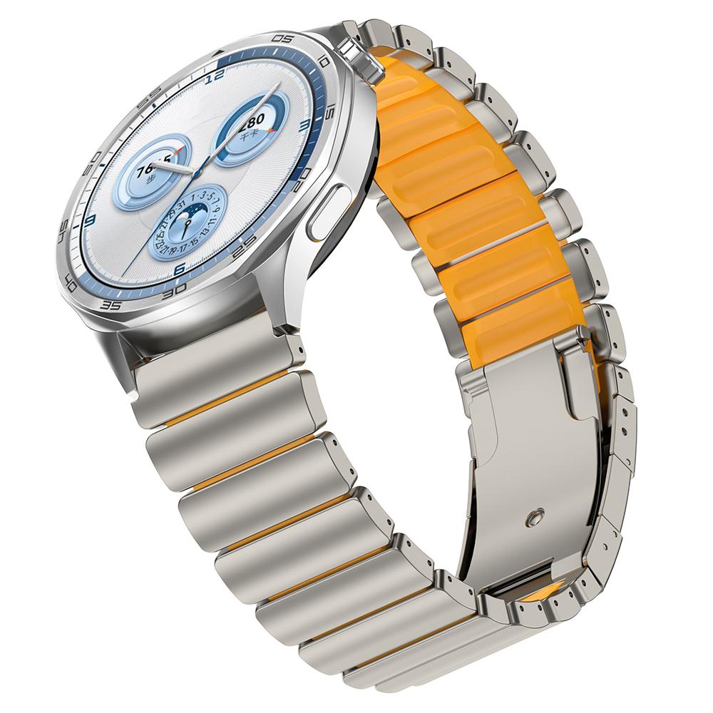 22mm Titanium Metal Band for Huawei Watch GT6Pro GT6 GT5/4 46mm Ultimate Luxury Rubber Strap For Amazfit Watch Balance Active 2