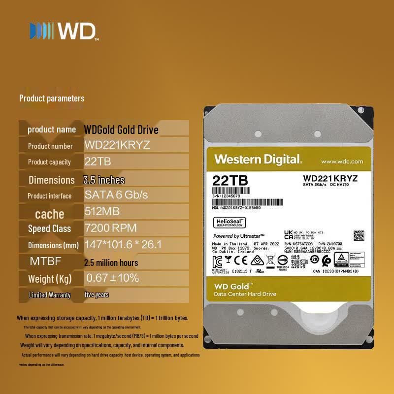 WD Gold Enterprise Hard Drive