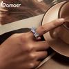 BAMOER 925 Silver Blue Butterfly Adjustable Ring, White Gold Plated Promise Christmas Cute Rings Dainty Chic Jewelry