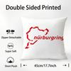 Nurburgring Sport Car Pillow Case Plush Fabric Soft Double Sided Print Sofa Cushion Cover Throw Pillow Covers