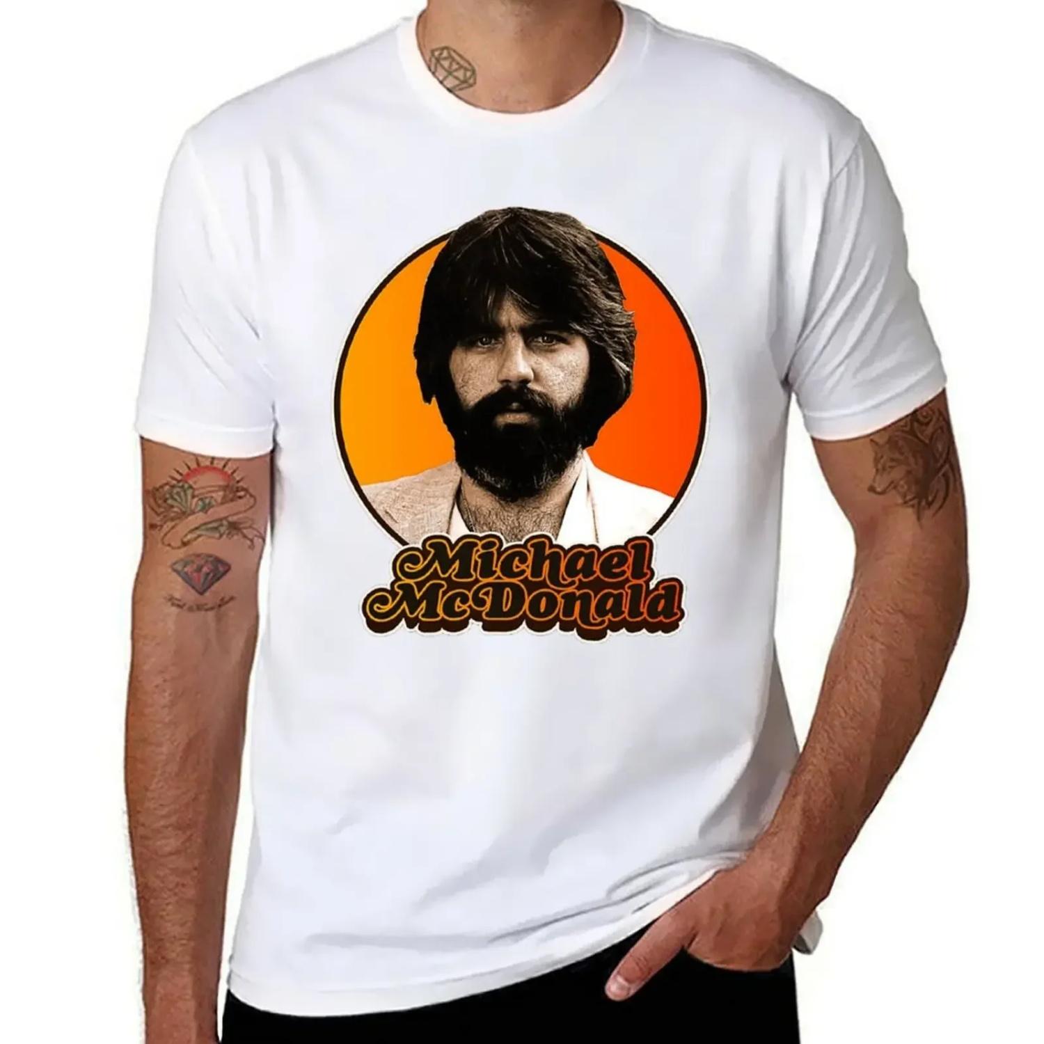 Michael mcdonald T-Shirt basketball graphic tees cotton graphic tees oversized t shirt men S