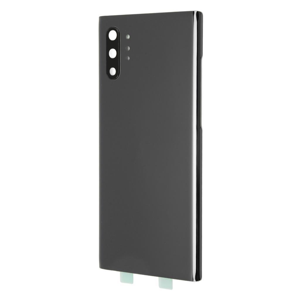 Phone Back Glass Cover Waterproof with Camera Glass Lens and Adhesive Tape Parts for Galaxy Note 10+ Plus N975 Black